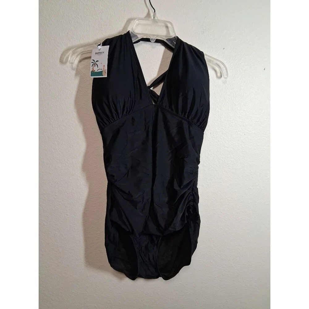 NWT 1 Piece Swimsuit Summer Beach Pool Vacation Black Size 2XL